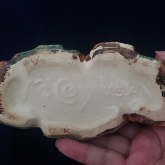 Rare McCoy Double Tulip Crocus Art Pottery Vase White Dark Pink USA - Picture 8 of 8